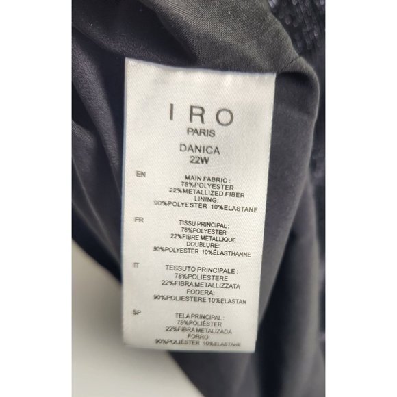 IRO Paris Women's Sz. M/38 Black Shimmer Tulip Hem Short Skirt - Picture 7 of 7